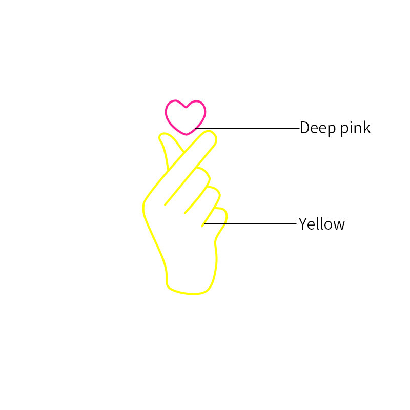 Korean Finger Heart Neon Light