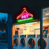 24/7 Hour Laundromat LED Neon Sign