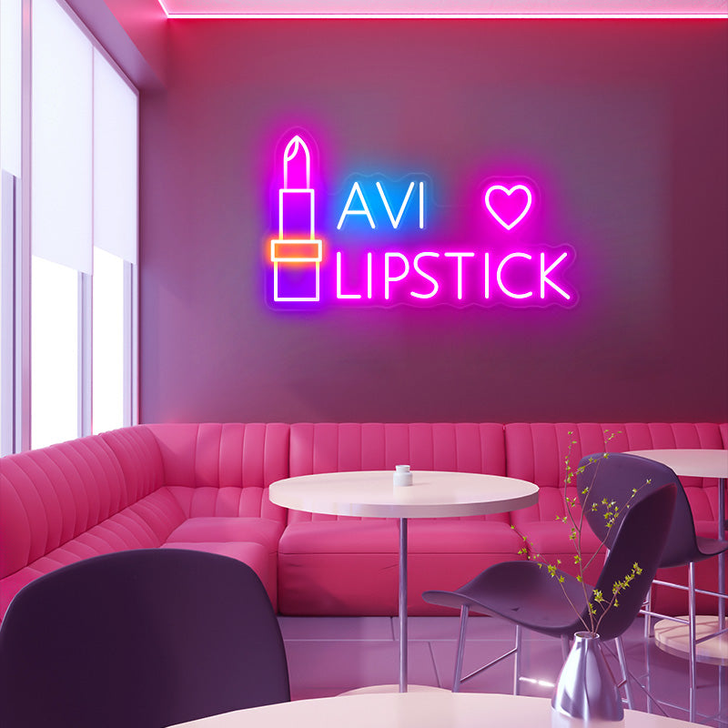 Customisable Lipstick Neon Sign