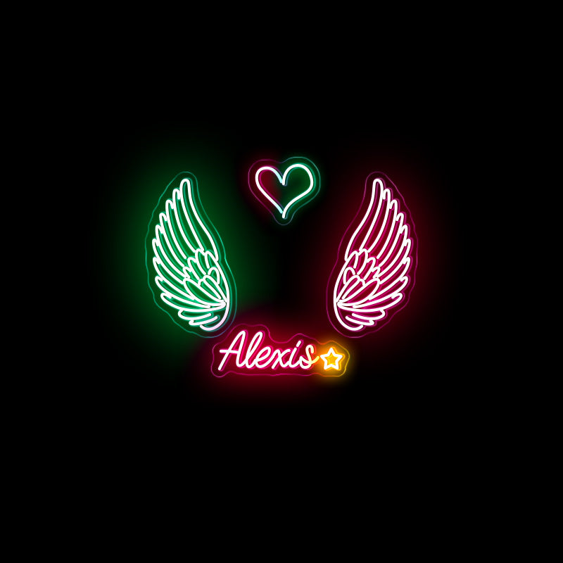 Customisable Angel Wings Neon Light