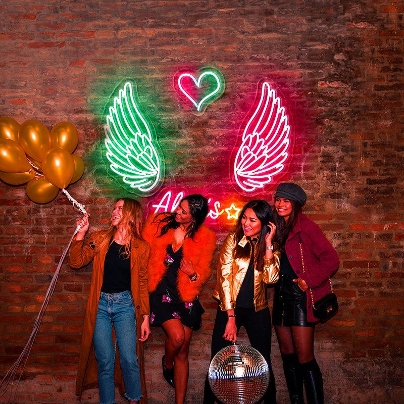 Customisable Angel Wings Neon Light
