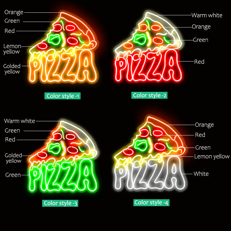 Customisable LED Neon Pizza Logo Sign