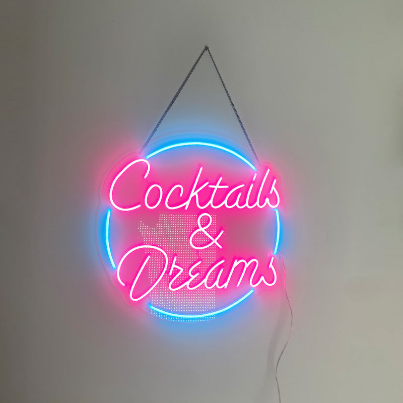 Cocktails & Dreams neon sign