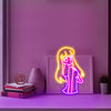 Anime pretty girl neon light
