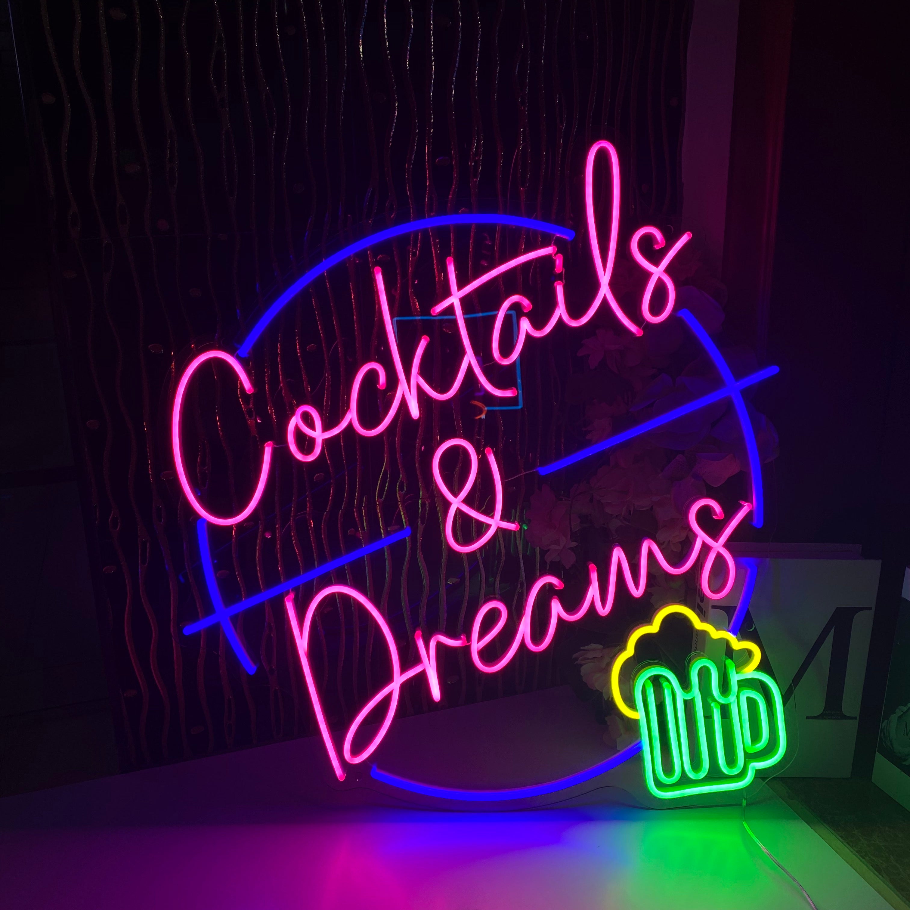 Cocktails & Dreams neon art