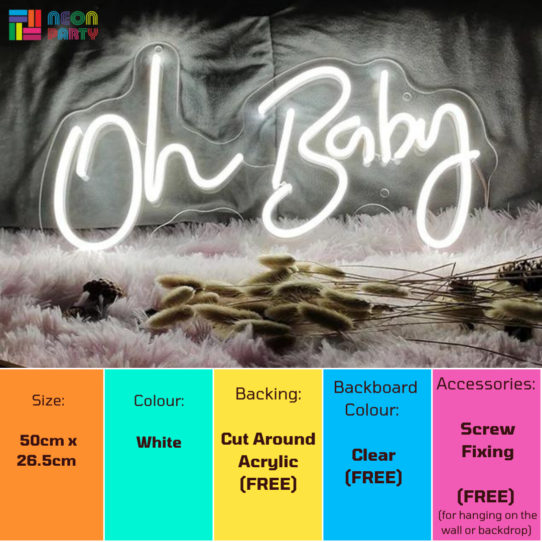 Oh Baby wall sign for kids room