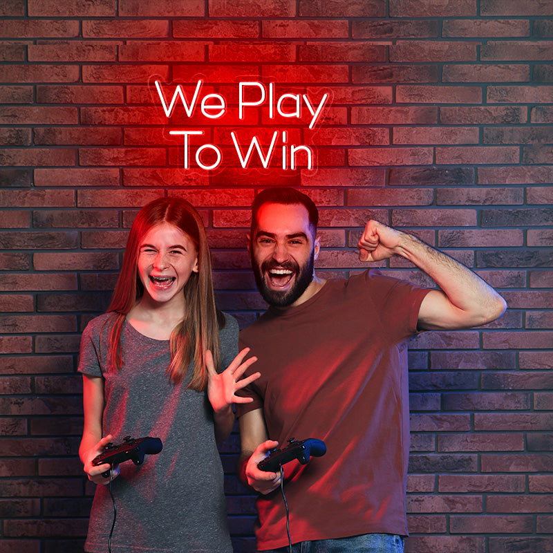 'We Play To Win' Neon Sign-NeonParty