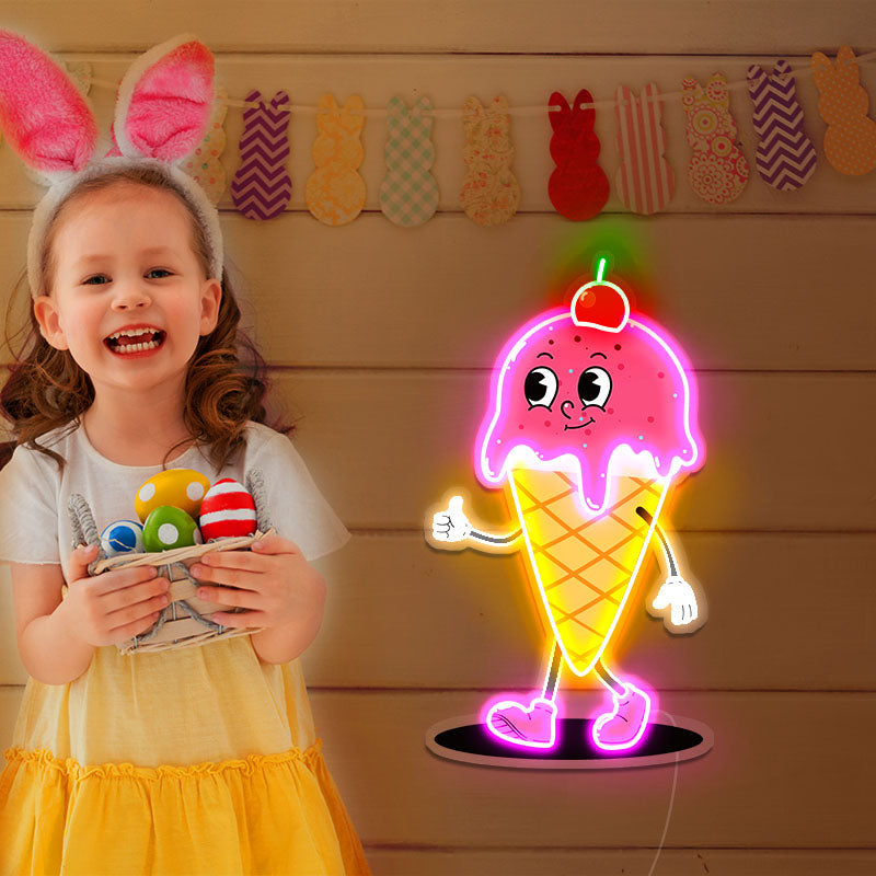 Cartoon Ice Cream LED Neon Sign