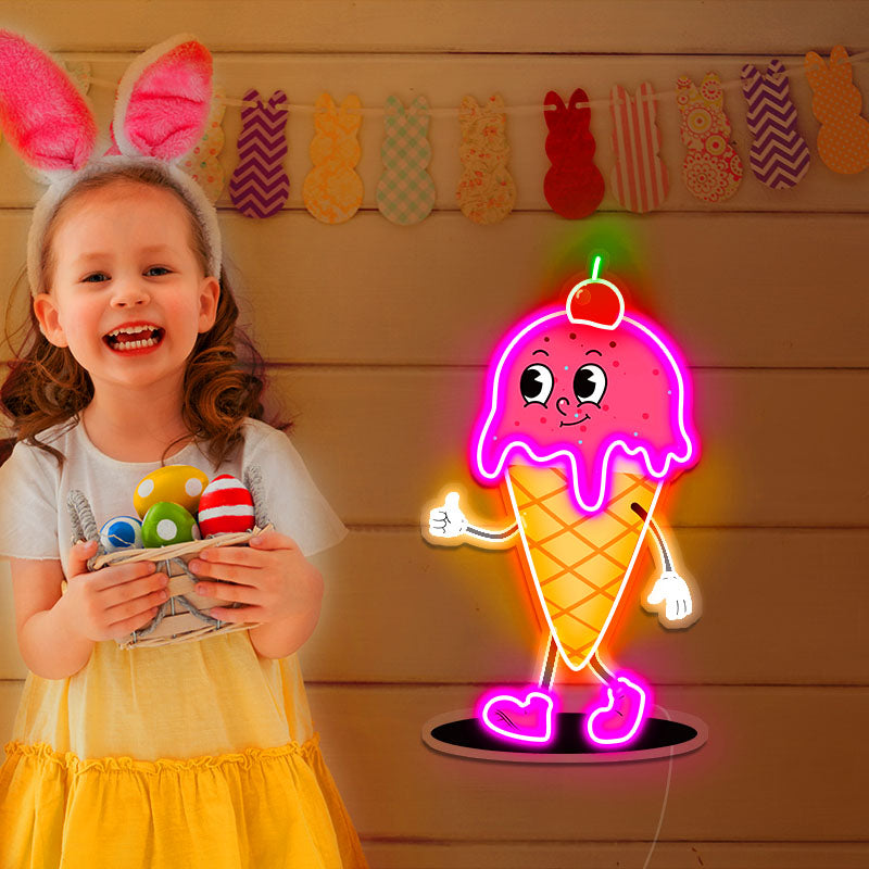 Cartoon Ice Cream LED Neon Sign
