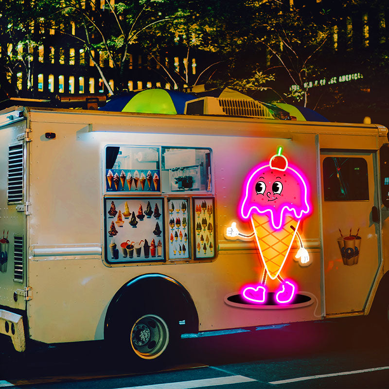 Cartoon Ice Cream LED Neon Sign