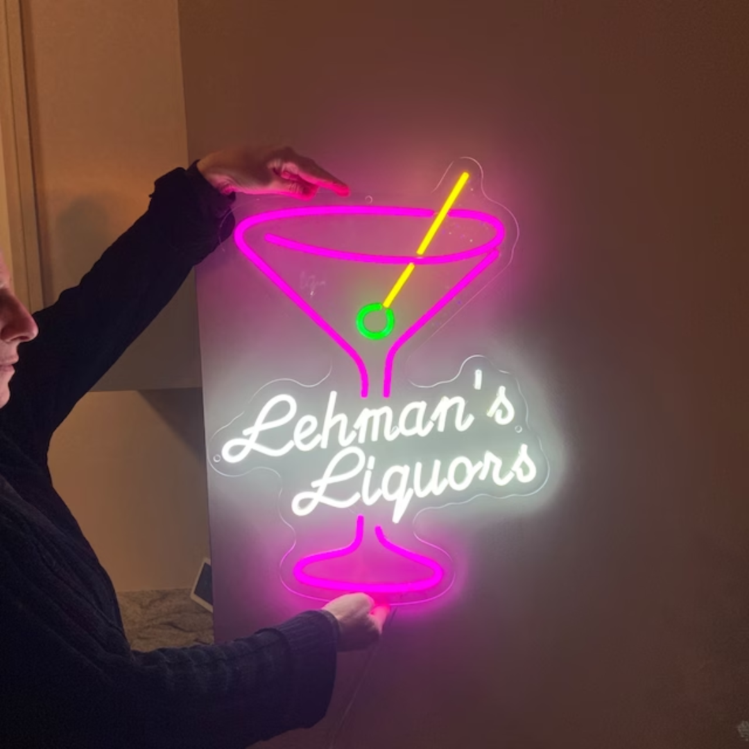 Custom Name cocktail bar sign