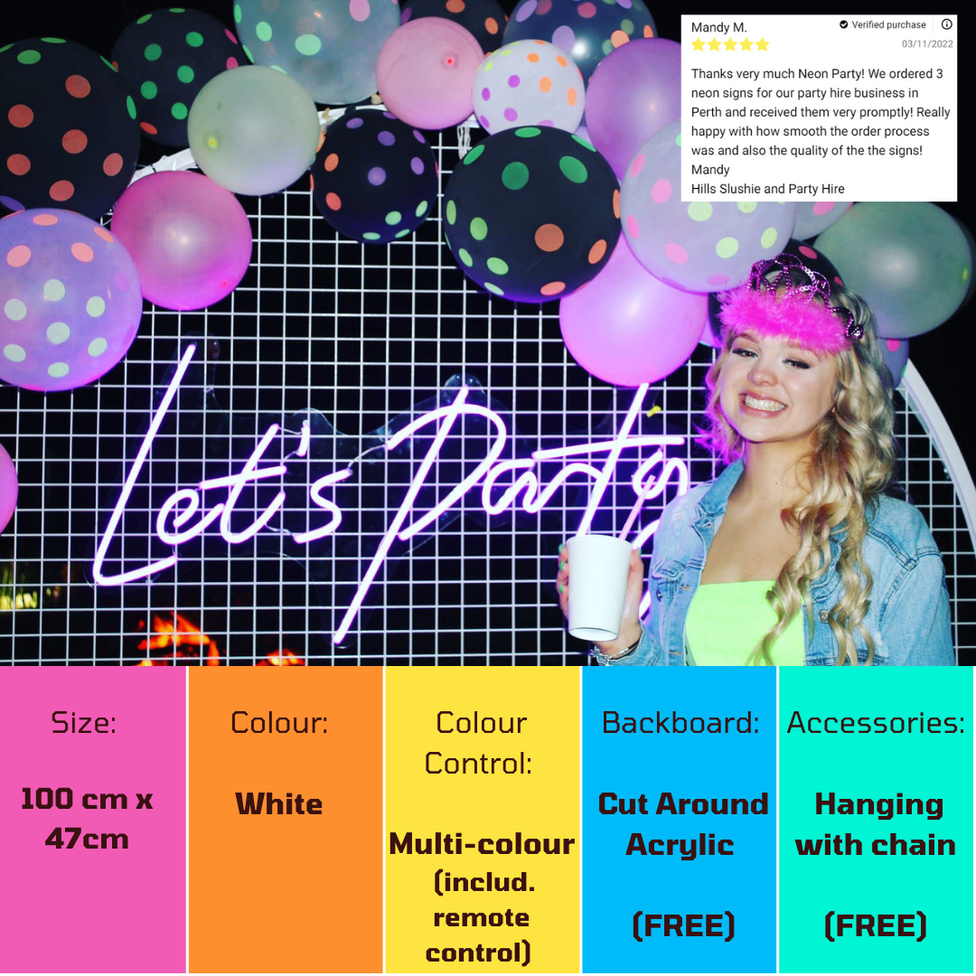 Lets Party Neon Lights