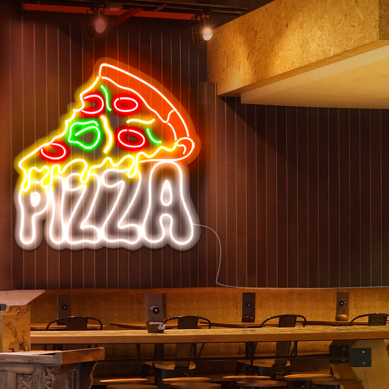 Customisable LED Neon Pizza Logo Sign