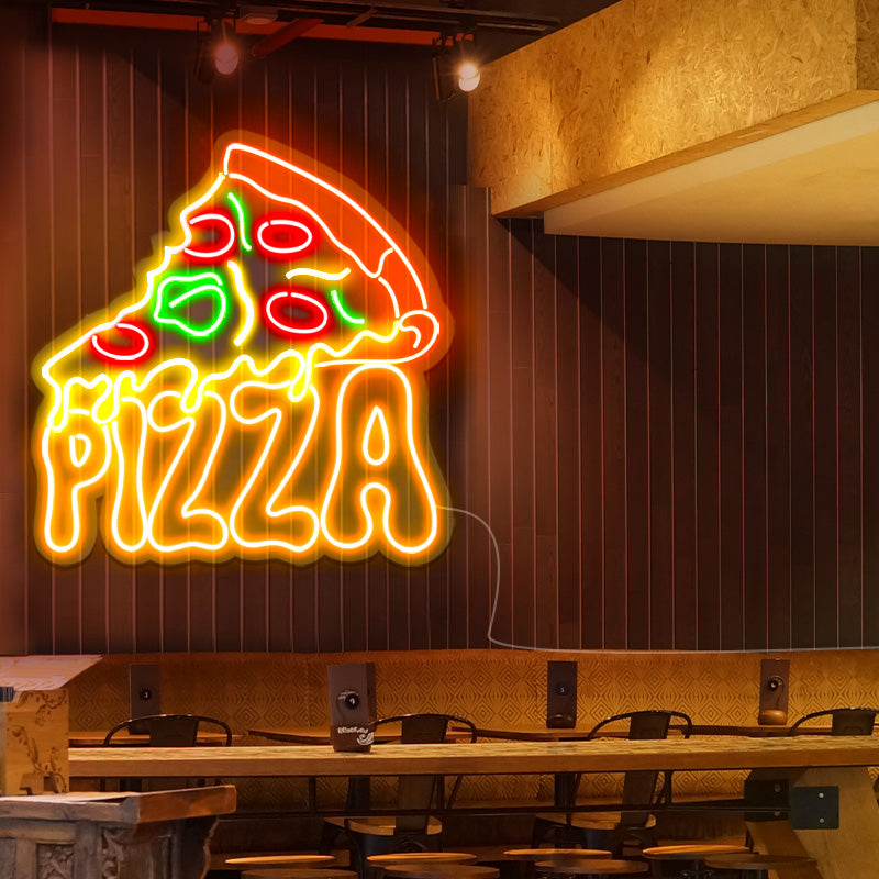 Customisable LED Neon Pizza Logo Sign