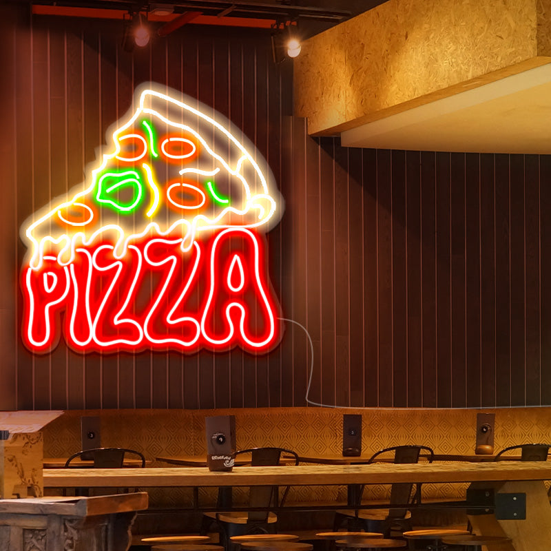 Customisable LED Neon Pizza Logo Sign