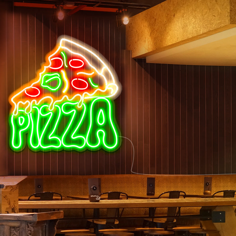 Customisable LED Neon Pizza Logo Sign