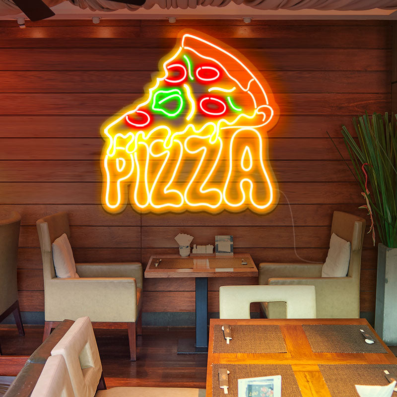 Customisable LED Neon Pizza Logo Sign