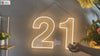 21 Twenty-First Birthday Neon Sign