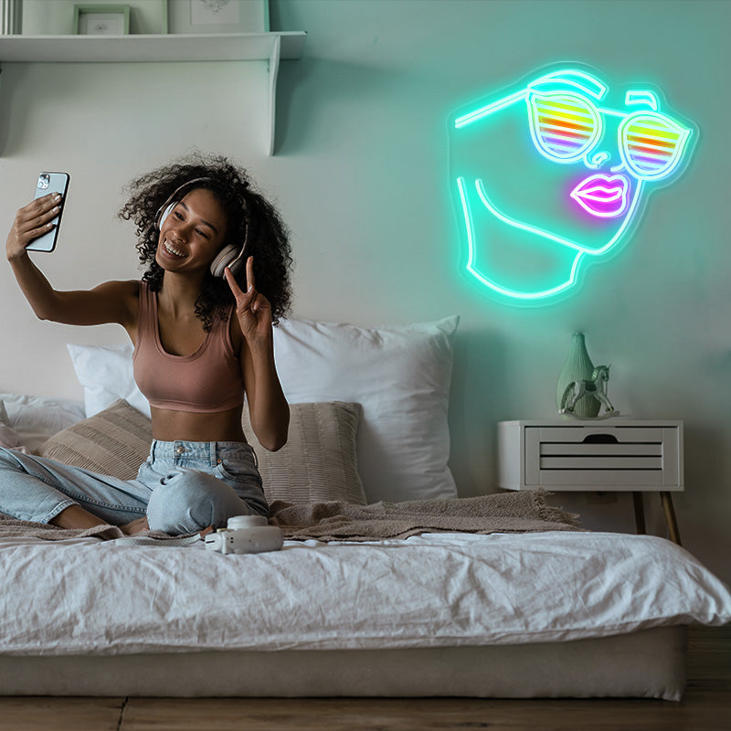 Cool Retro Sunglasses Neon Sign