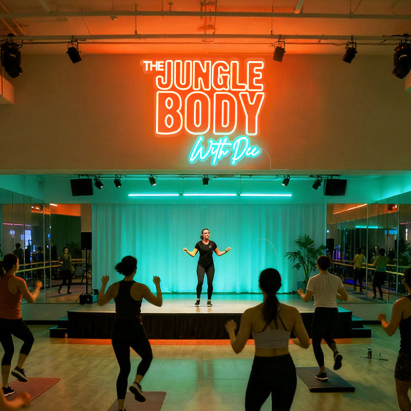 The jungle body neon sign