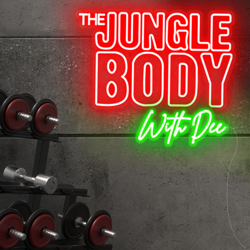 The jungle body neon sign