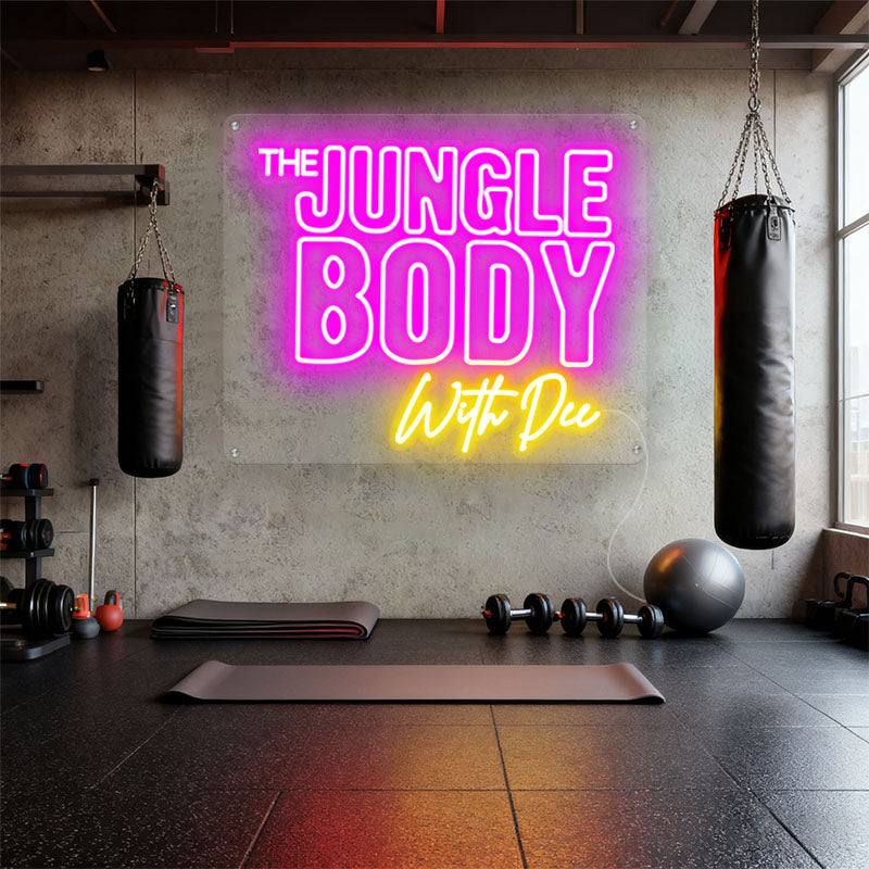The jungle body neon sign