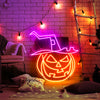 Wizard hat & Pumpkin neon light