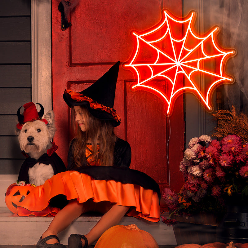 Spider web light of Halloween