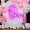 Happy 1st birthday party theme neon sign