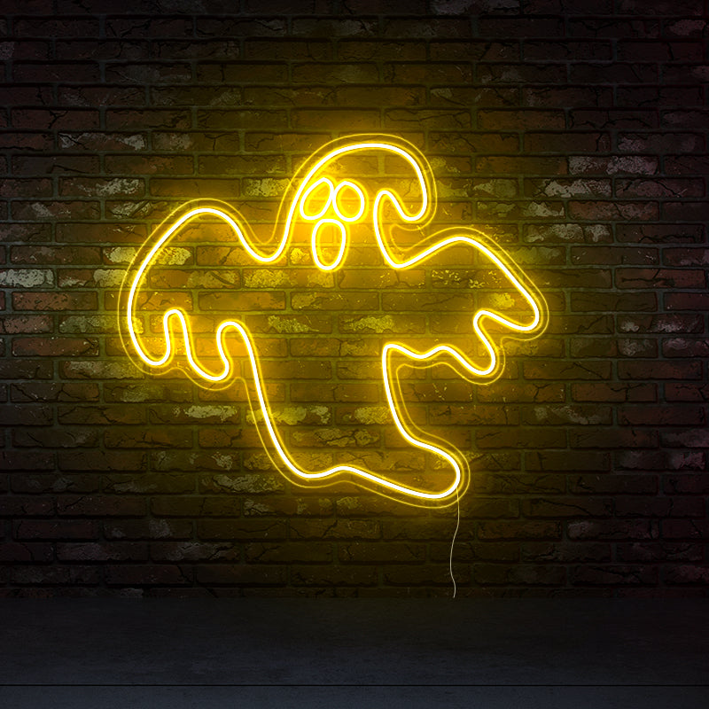 Halloween horrible ghost neon light