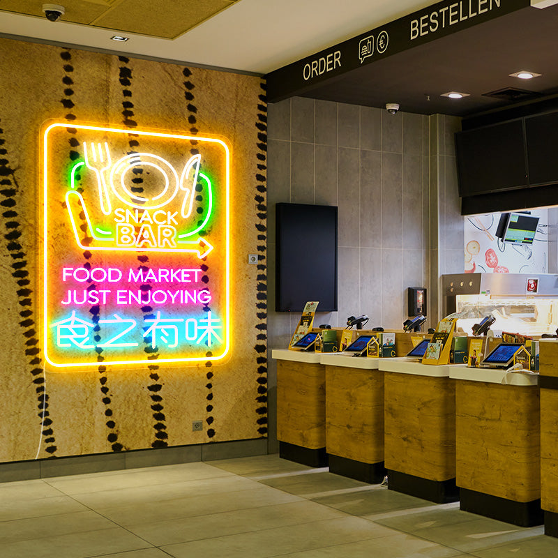 Enjoy food neon sign