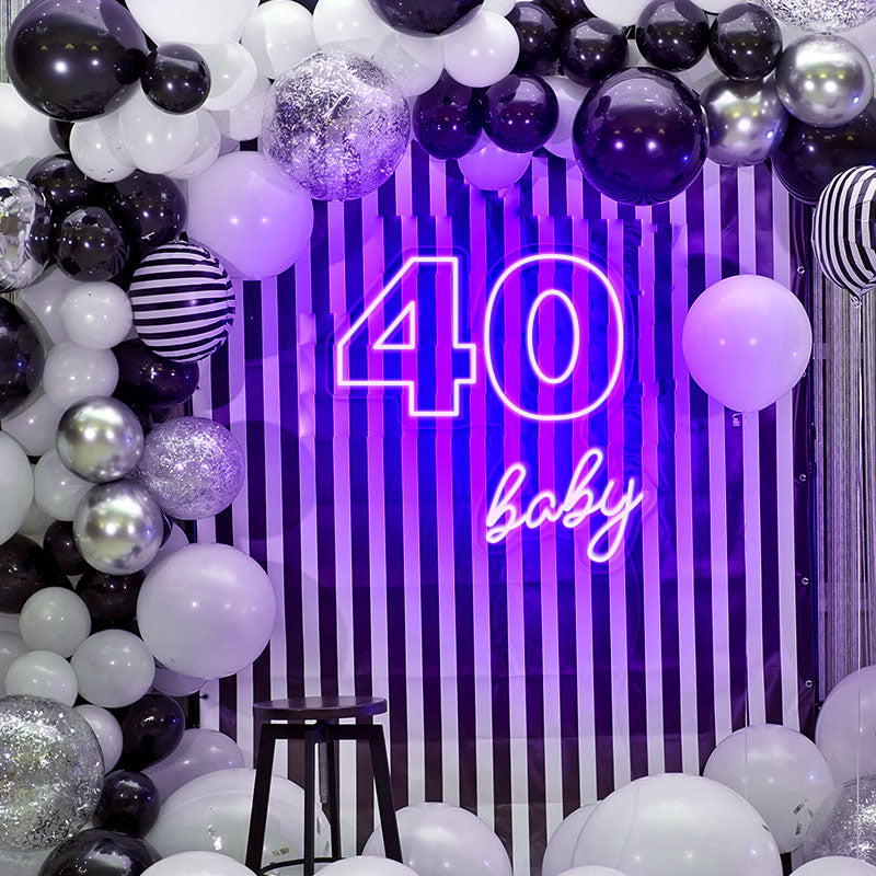 40 baby Birthday Party Neon Sign