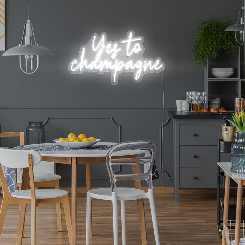 Yes to Champagne LED neon sign