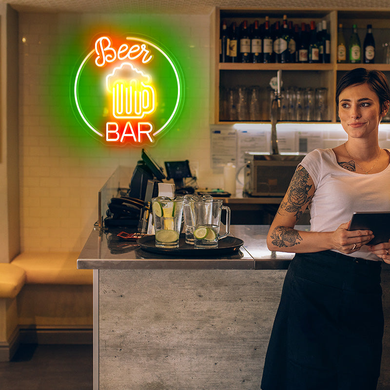 Beer Bar commercial neon sign Australia