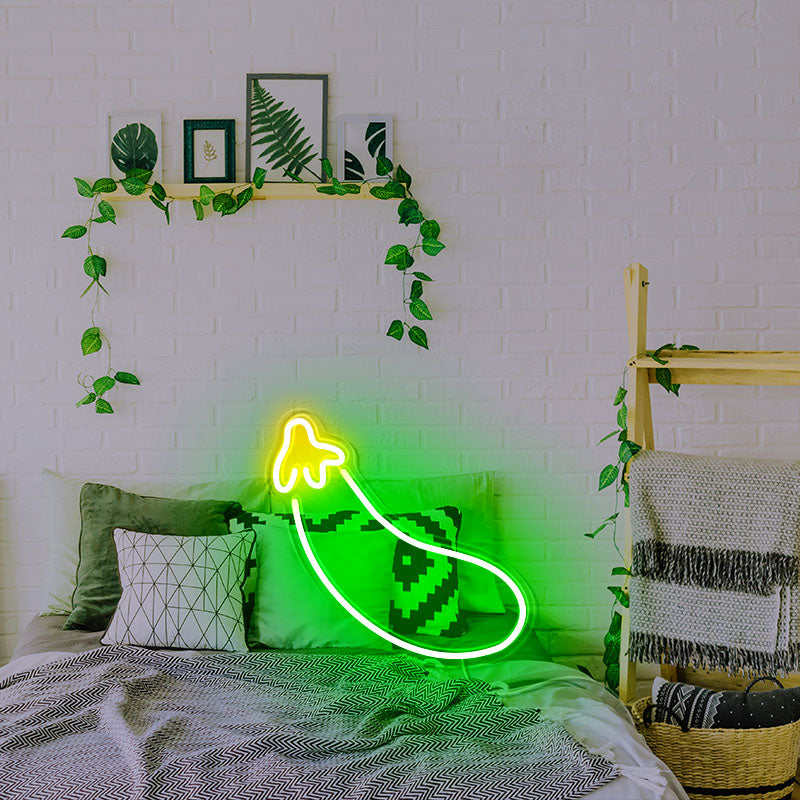 Purple Eggplant neon lights