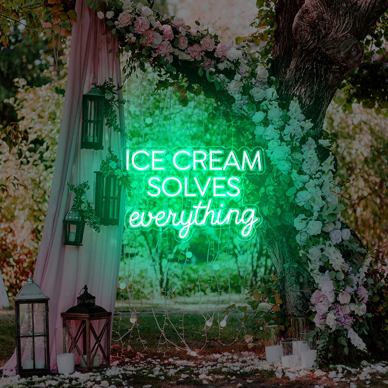 Ice Cream Solves Everything LED Neon Sign