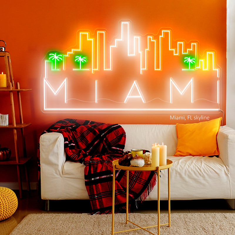Miami, FL skyline Neon