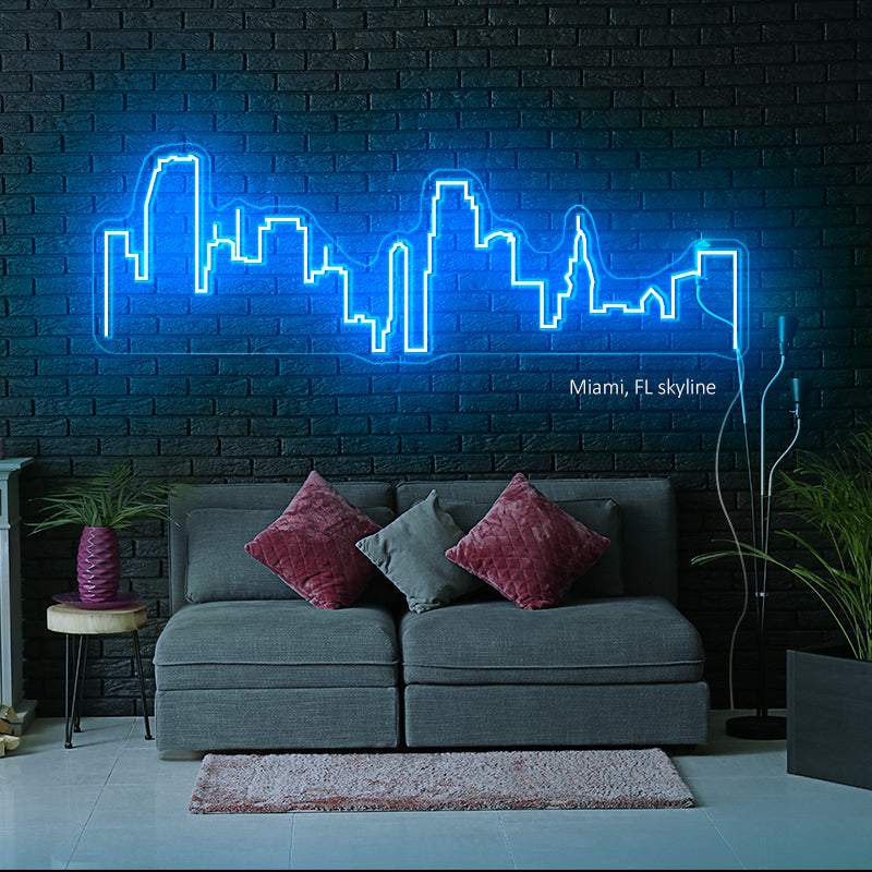 Miami, FL skyline Neon