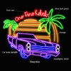 Car & coconut tree neon art