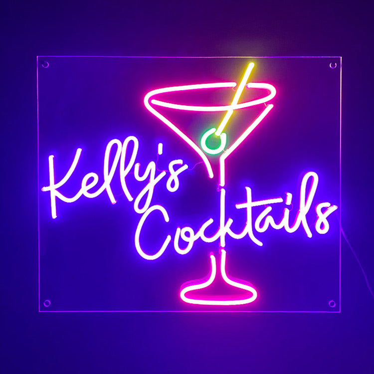 Custom Name cocktail bar sign