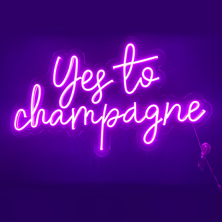Yes to Champagne LED neon sign
