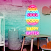 Happy Easter eggs neon