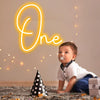 Happy 1st birthday party theme neon sign