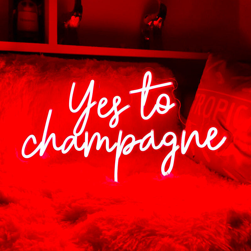 Yes to Champagne LED neon sign