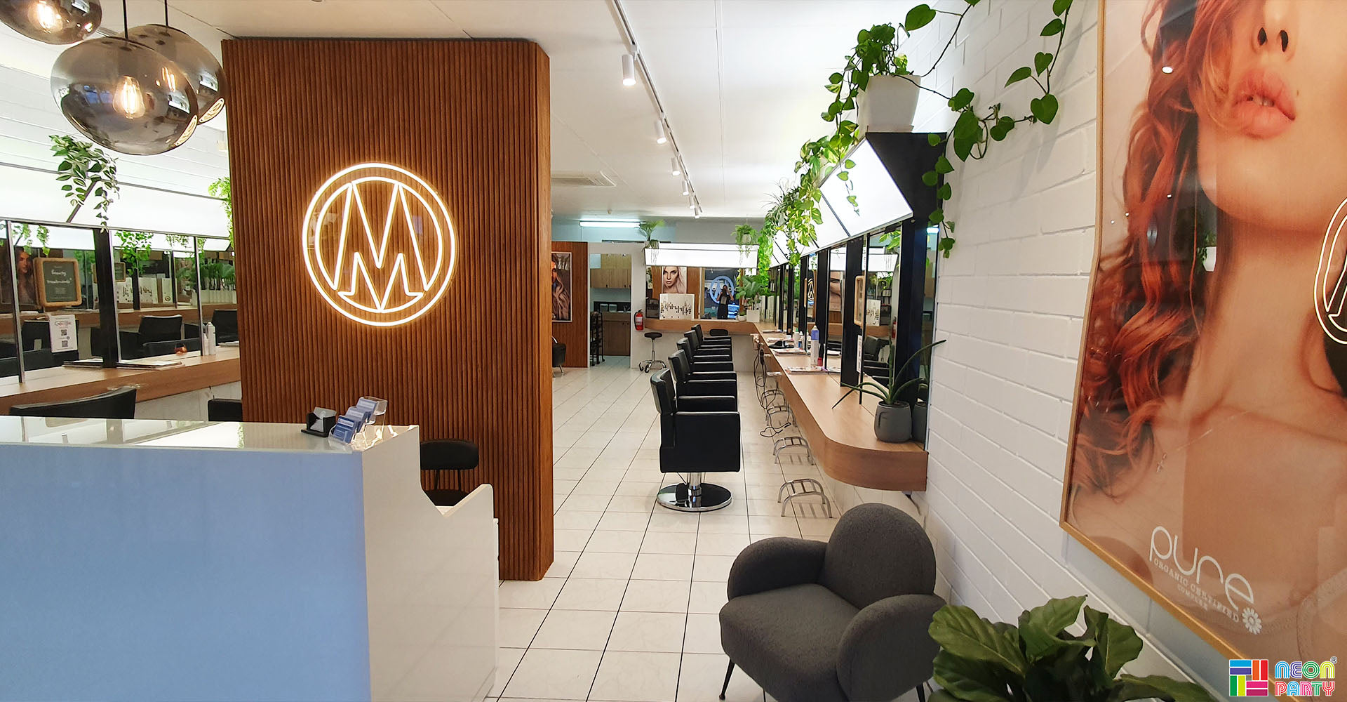 Neon Party’s Custom LED Neon Sign Elevated Monsoon Hairdressing’s New Look