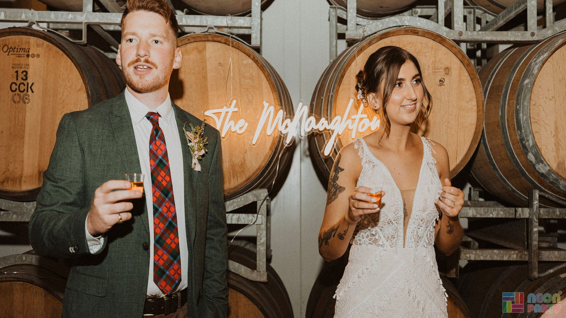 Neon Party’s Custom LED Neon Sign Added the Perfect Touch to the McNaughtons' Wedding
