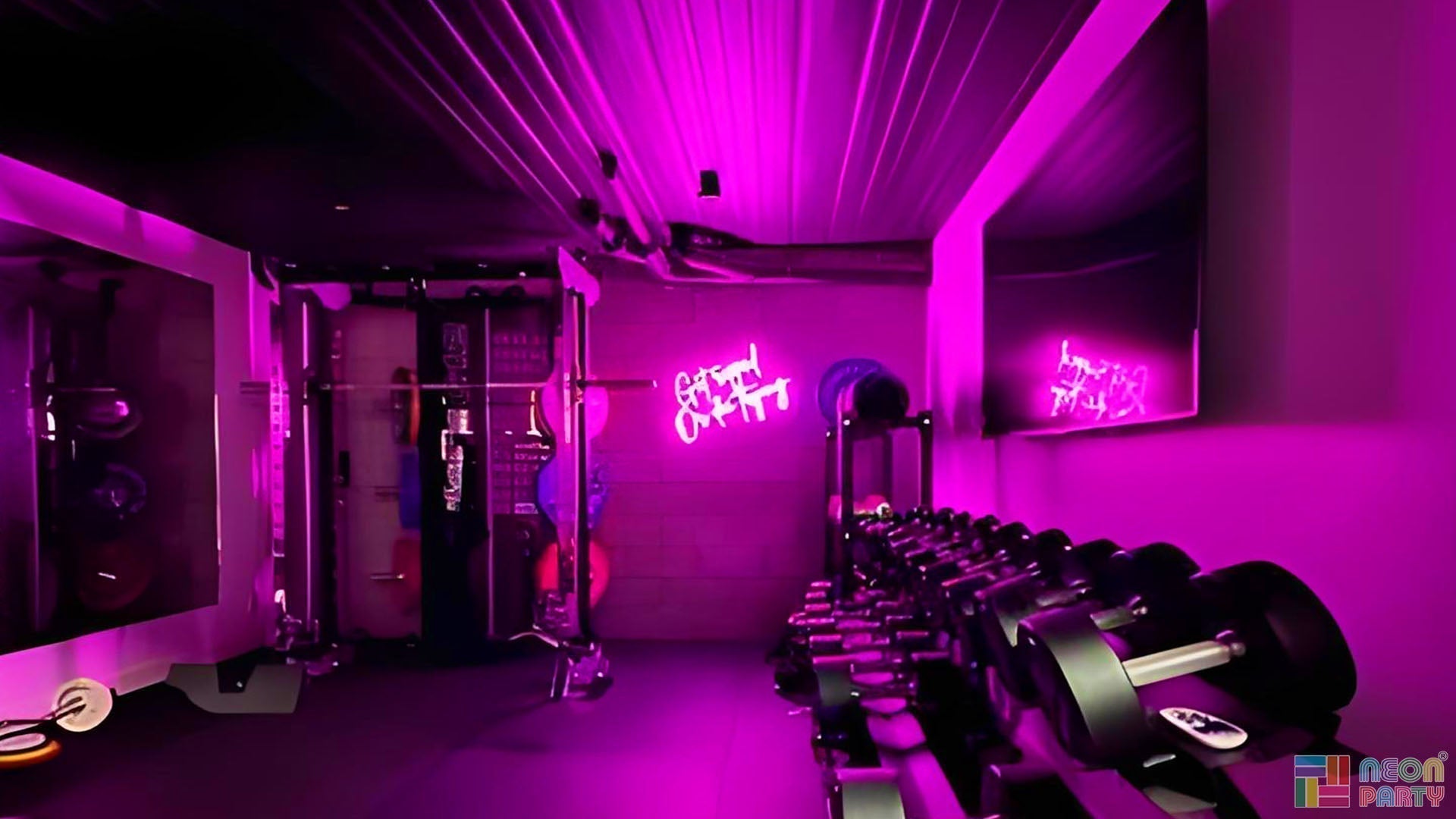 Neon Party’s Custom Text  Neon Sign Create Gorgeous Artistic Wall For The Gym