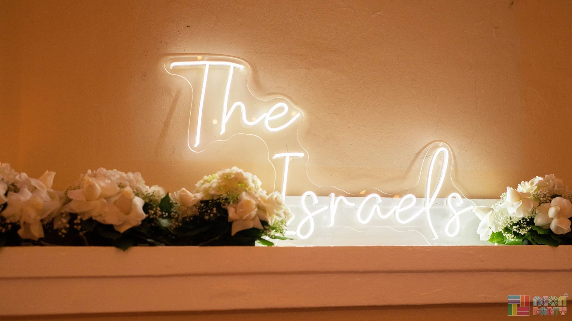 Neon Party's Custom LED Neon Sign Added a Touch of Elegance to the Israels’ Wedding Day