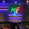 Woman in Martini Glass Multi-Colour Neon Sign