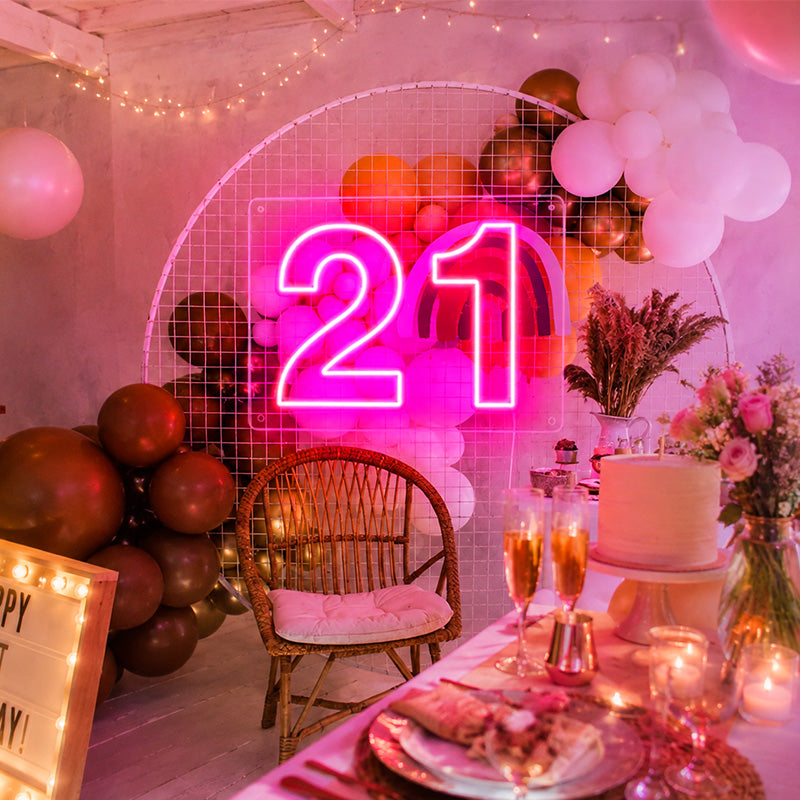 21st Birthday Neon Sign
